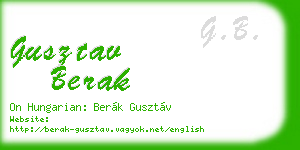 gusztav berak business card